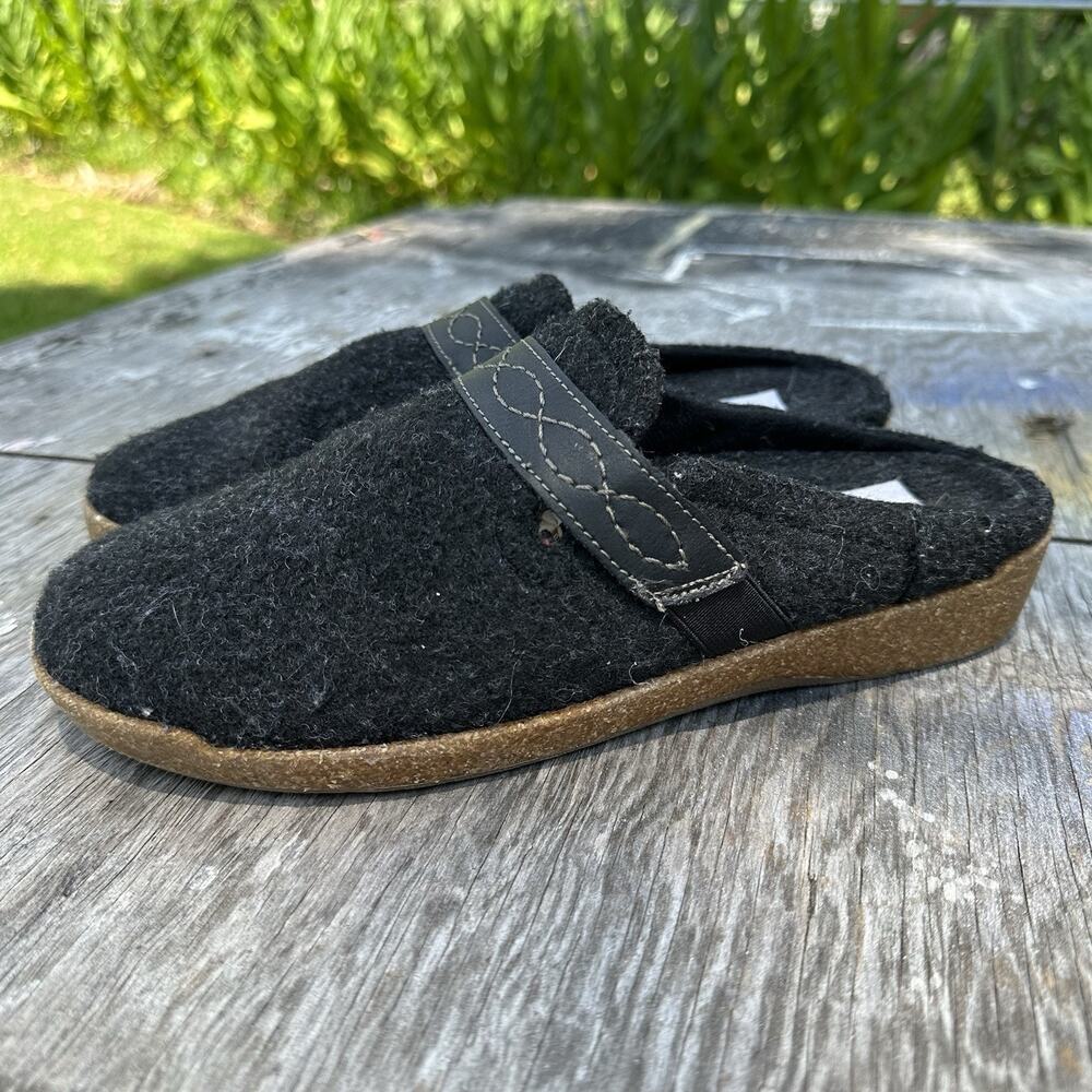 Earth Origins Aurora Janet Shoes Women's 8.5 Grey Wool Felt Slip On Clogs 700